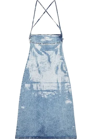Diesel Vestido vaquero De-Held-S con efecto envejecido