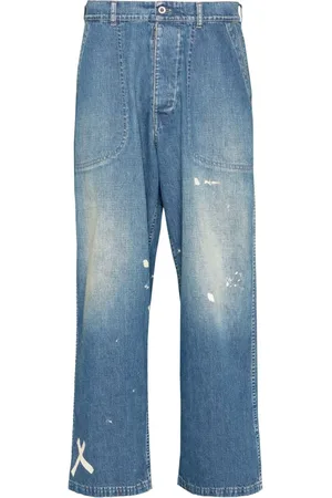 Maison Margiela Vaqueros anchos con salpicaduras de pintura