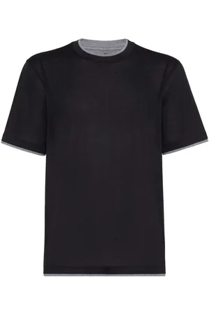 Brunello Cucinelli Camiseta con efecto a capas
