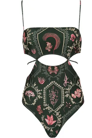 Agua by Agua Bendita Bañador Victoriana Encaje con estampado floral