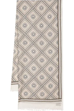 N.PEAL Pashmina con motivo en intarsia