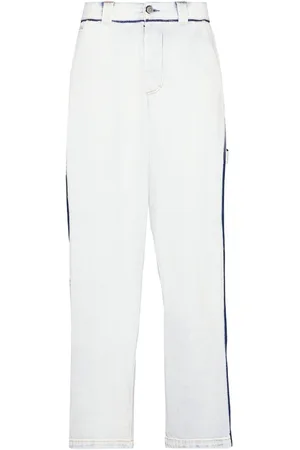 Maison Margiela Vaqueros anchos con ribete en contraste
