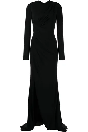 Elie saab Vestido de fiesta drapeado de manga larga