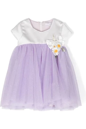 MONNALISA Vestido con apliques florales