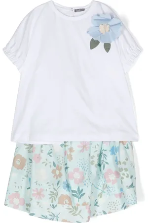 Il gufo Conjunto con falda y motivo floral