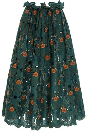 Agua by Agua Bendita Falda Regina con diseño bordado