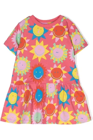 Stella McCartney Vestido con sol sonriente estampado