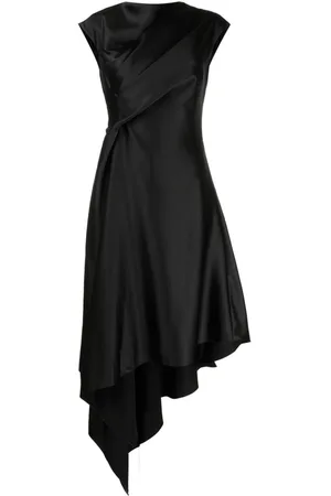 Amsale Vestido con dobladillo asimétrico