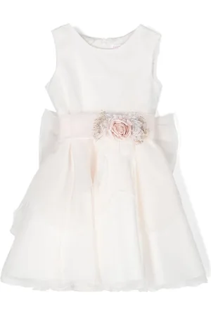 Mimilù Vestido acampanado con apliques florales