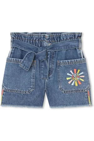Sonia Rykiel Enfant Pantalones vaqueros cortos con logo bordado