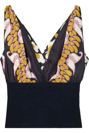 Tory Burch Top sin mangas con estampado floral