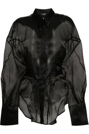 MUGLER Camisa con detalle de cordones