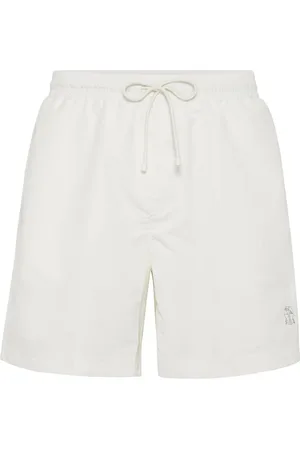 Brunello Cucinelli Bañador con logo bordado