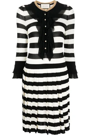 Gucci Vestido midi a rayas