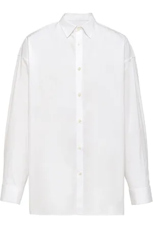 Prada Camisa con logo triangular