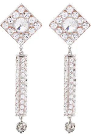 Alessandra Rich Pendientes con colgante de cristales