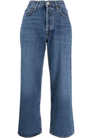 AGOLDE Vaqueros capri Ren Jean de talle alto