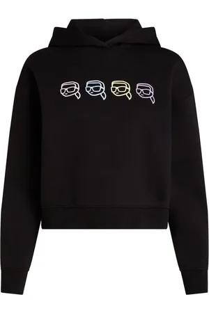 Karl Lagerfeld Sudadera de algodón orgánico Ikon Outline con capucha