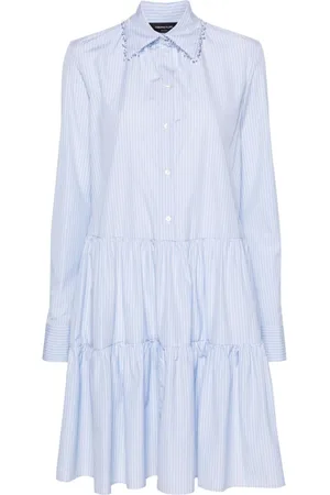 Fabiana Filippi Vestido camisero a rayas