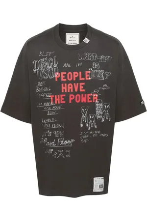 Maison Mihara Yasuhiro Camiseta con efecto envejecido