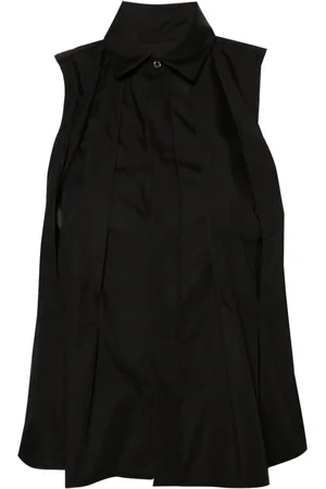 SACAI Camisa con pliegues sin mangas