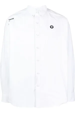 A Bathing Ape Camisa con logo bordado