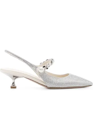 Miu Miu Zapatos con detalles de cristal y tacón de 60 mm