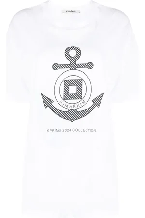KIMHEKIM Camiseta con ancla estampada