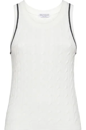 Brunello Cucinelli Top de punto de ochos