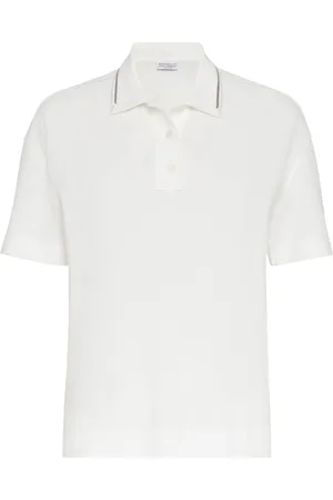 Brunello Cucinelli Polo con detalle de cadena Monili