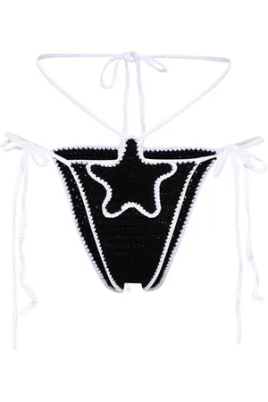 GCDS Bragas de bikini de ganchillo con parche de estrella