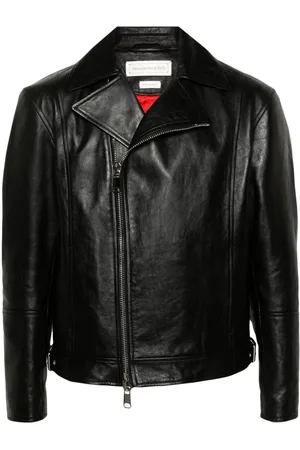 Alexander McQueen Chaqueta biker con cremallera