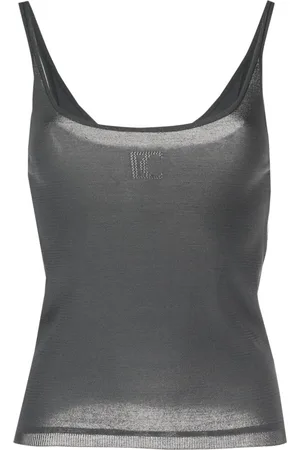 Low Classic Top sin mangas de punto con perforaciones