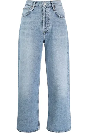 AGOLDE Vaqueros capri Ren Jean de talle alto