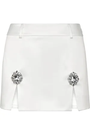 Philipp Plein Minifalda de satén con apliques