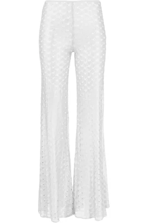 Missoni Pantalones acampanados tejidos en zigzag