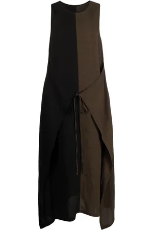 UMA WANG Vestido coroto con diseño colour block