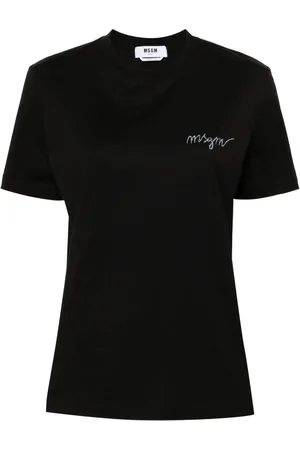 Msgm Camiseta con logo bordado