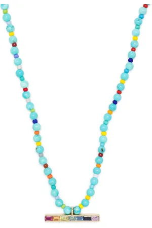 LUIS MORAIS Collar de cuentas T-bar en oro amarillo de 14 kt
