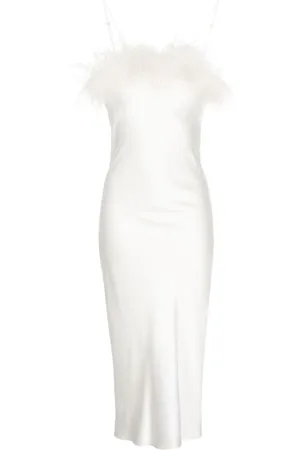 Gilda & Pearl Vestido Camille con ribete de plumas
