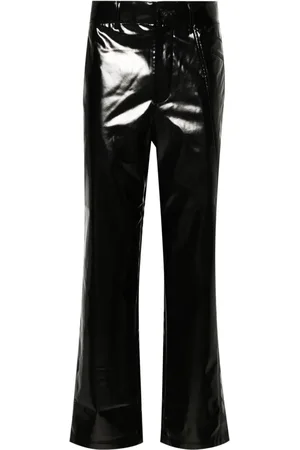 Feng Chen Wang Pantalones con acabado brillante