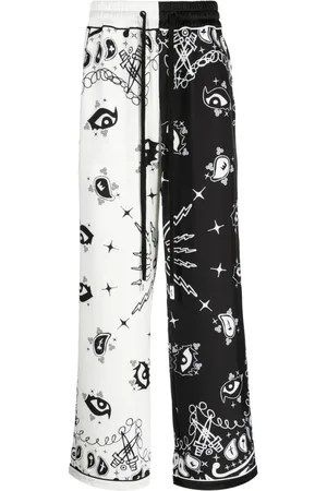HACULLA Pantalones rectos con motivo de cachemira