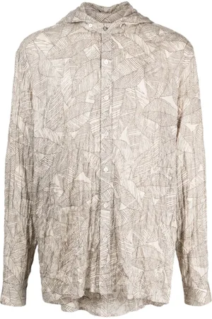 MOSTLY HEARD RARELY SEEN Camisa con capucha y hojas estampadas