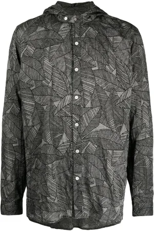 MOSTLY HEARD RARELY SEEN Camisa con capucha y hojas estampadas