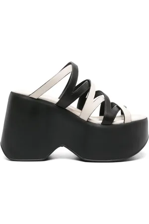 vic matiè Mules con cuña y tiras cruzadas