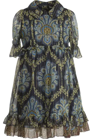 Etro Vestido camisero con motivo de cachemira