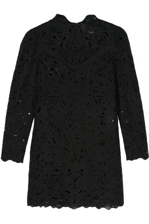 Isabel Marant Vestido corto Daphne con bordado inglés
