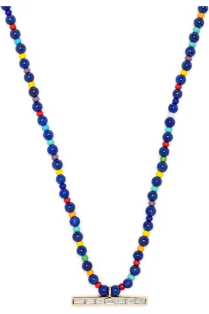 LUIS MORAIS Collar en oro amarillo de 14 ct con diamante y cuentas