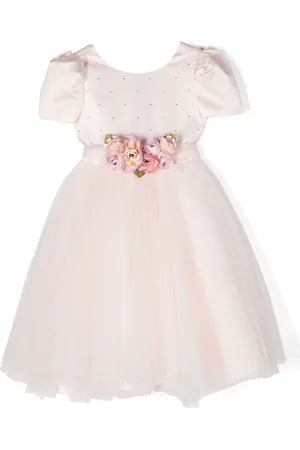 MONNALISA Vestido con apliques florales