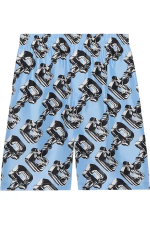 Gucci Bermudas con estampado 3D Glass Horsebit